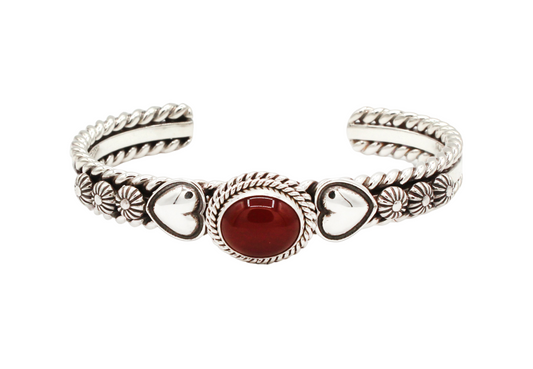 Carnelian Cuff Bracelet-Jewelry-Artie Yellowhorse-Sorrel Sky Gallery