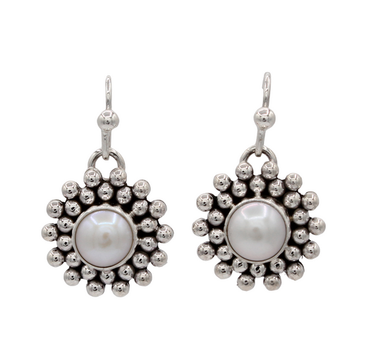 Freshwater Pearl Drop Earrings-Jewelry-Artie Yellowhorse-Sorrel Sky Gallery