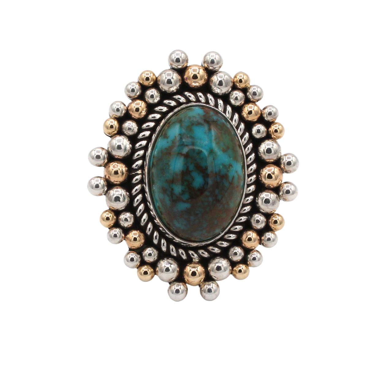Kingman Turquoise Ring-Jewelry-Artie Yellowhorse-Sorrel Sky Gallery
