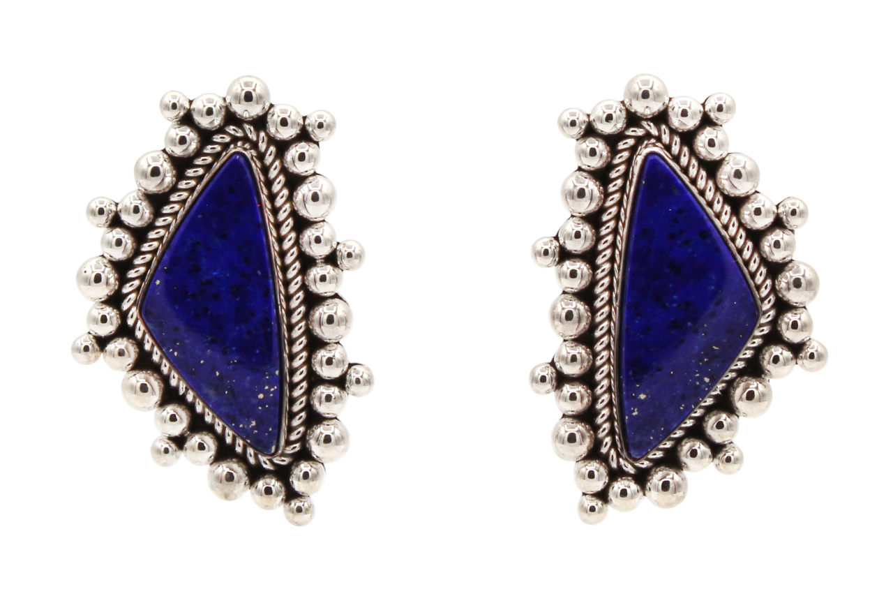 Lapis Earrings-Jewelry-Artie Yellowhorse-Sorrel Sky Gallery