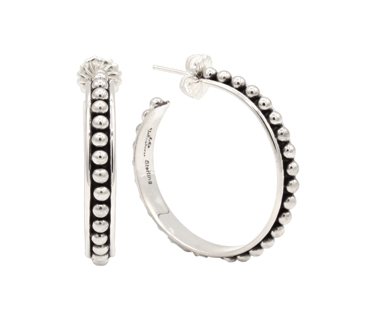 Large Silver Hoop Earrings-Jewelry-Artie Yellowhorse-Sorrel Sky Gallery