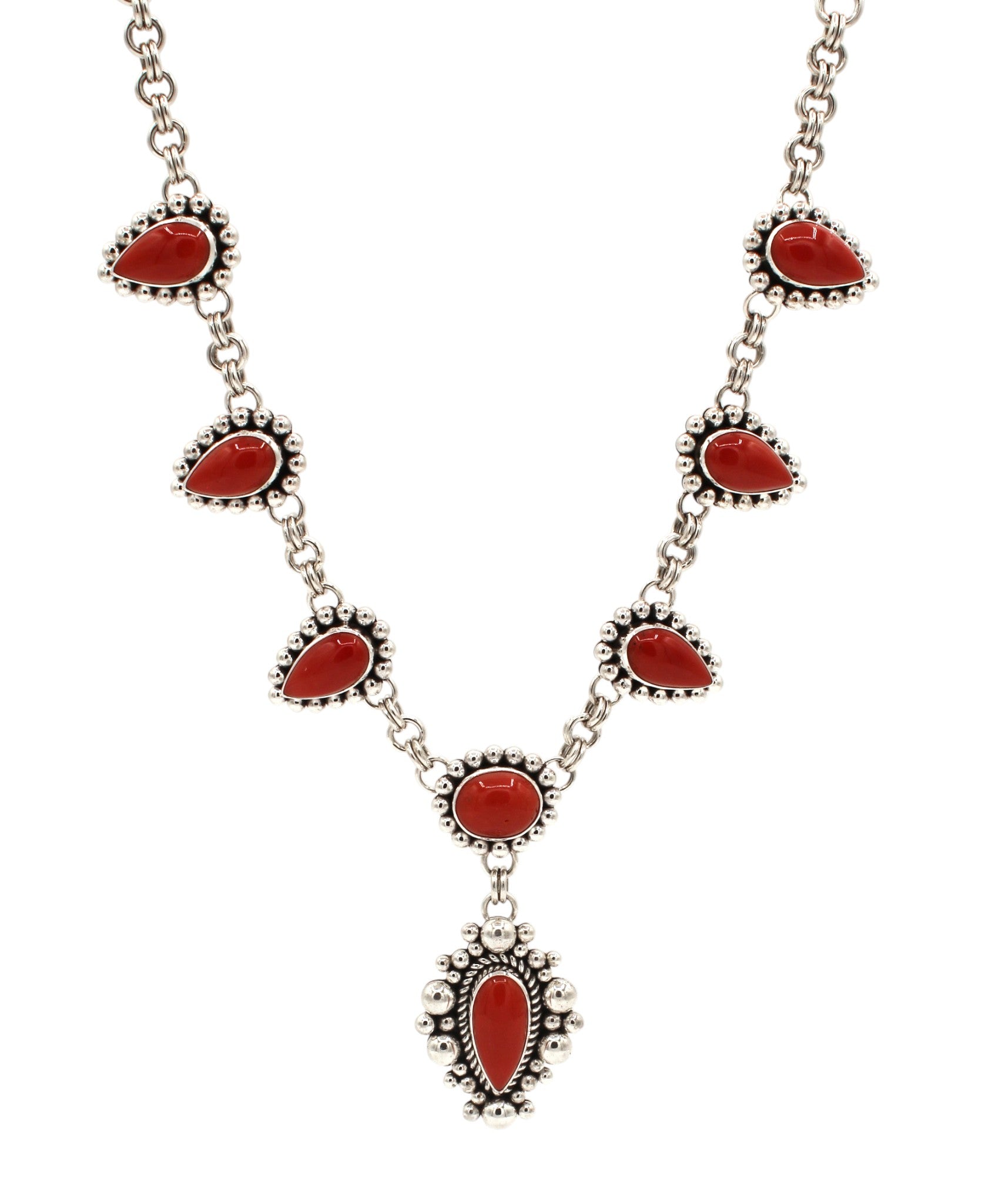 Mediterranean Coral Necklace-Jewelry-Artie Yellowhorse-Sorrel Sky Gallery