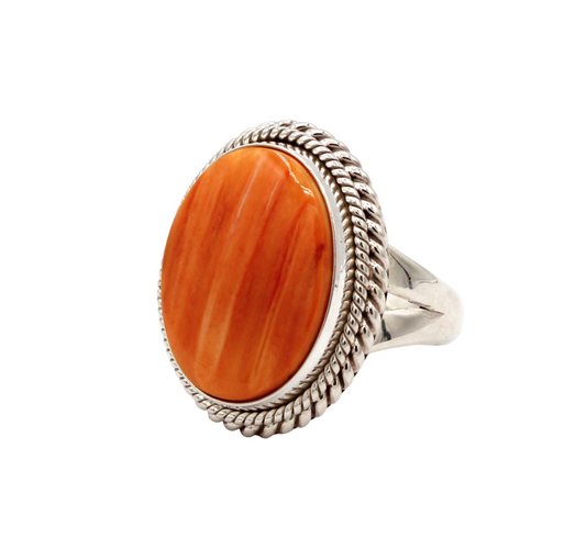 Orange Spiny Oyster Ring-Jewelry-Artie Yellowhorse-Sorrel Sky Gallery