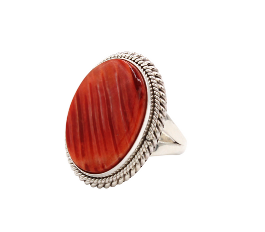 Orange Spiny Oyster Ring-Jewelry-Artie Yellowhorse-Sorrel Sky Gallery