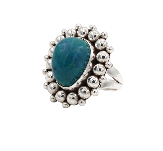 Parrot Wing Chrysocolla Ring-Jewelry-Artie Yellowhorse-Sorrel Sky Gallery