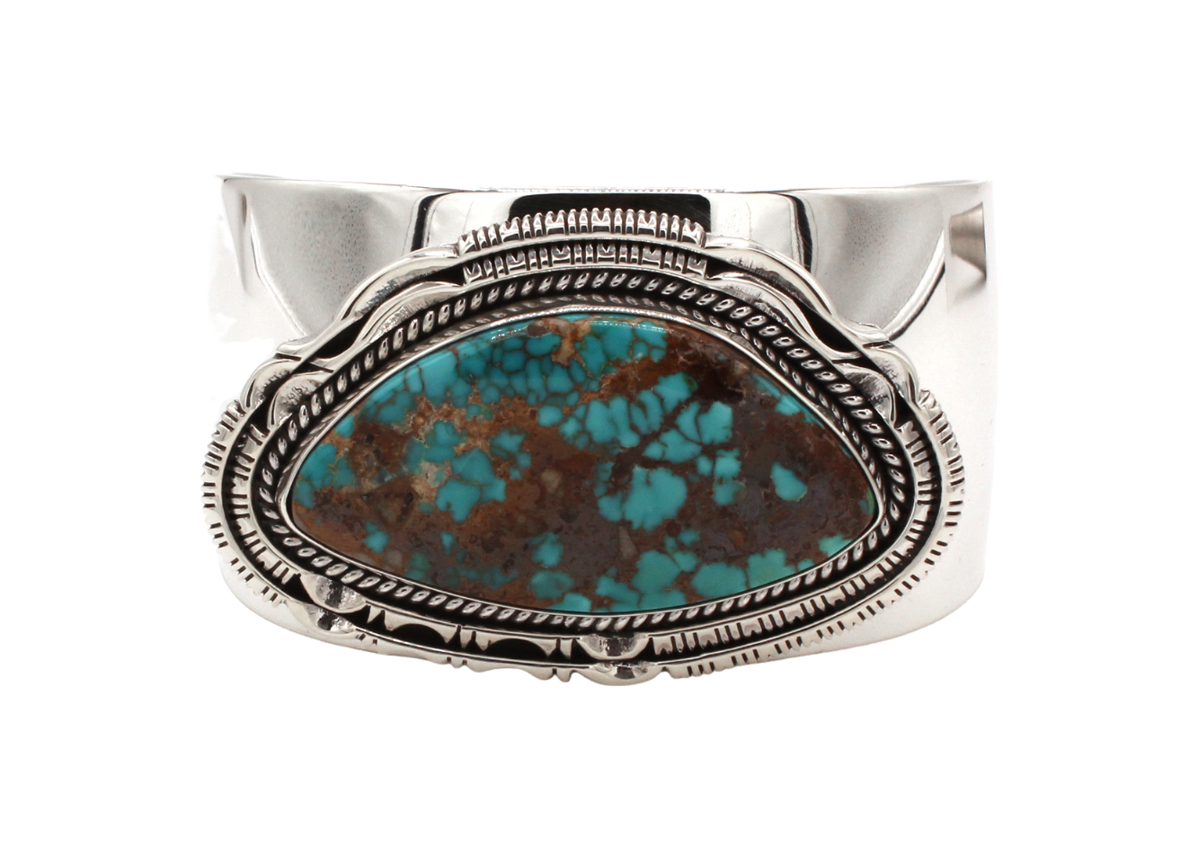 Pilot Mountain Turquoise Cuff Bracelet-Jewelry-Artie Yellowhorse-Sorrel Sky Gallery