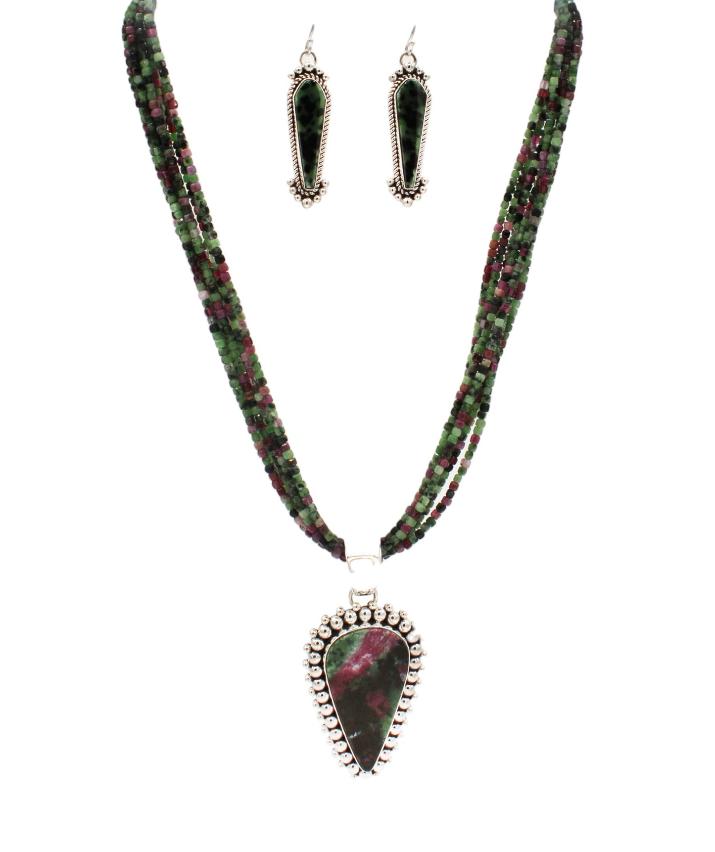 Ruby Zoisite Set-Jewelry-Artie Yellowhorse-Sorrel Sky Gallery