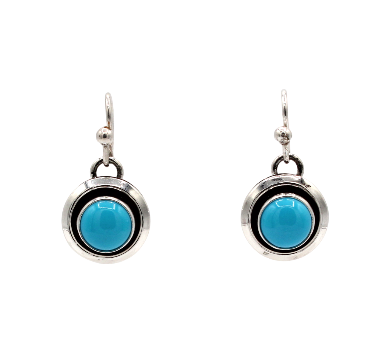 Shadowbox Turquoise Drop Earrings-Jewelry-Artie Yellowhorse-Sorrel Sky Gallery