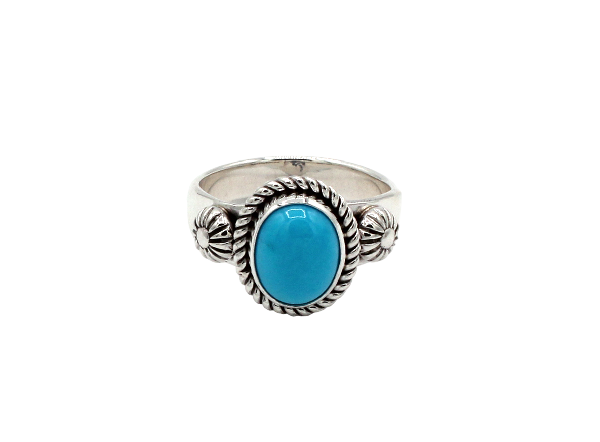 Sleeping Beauty Turquoise Ring-Jewelry-Artie Yellowhorse-Sorrel Sky Gallery