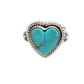 Small Kingman Heart Ring-Jewelry-Artie Yellowhorse-Sorrel Sky Gallery