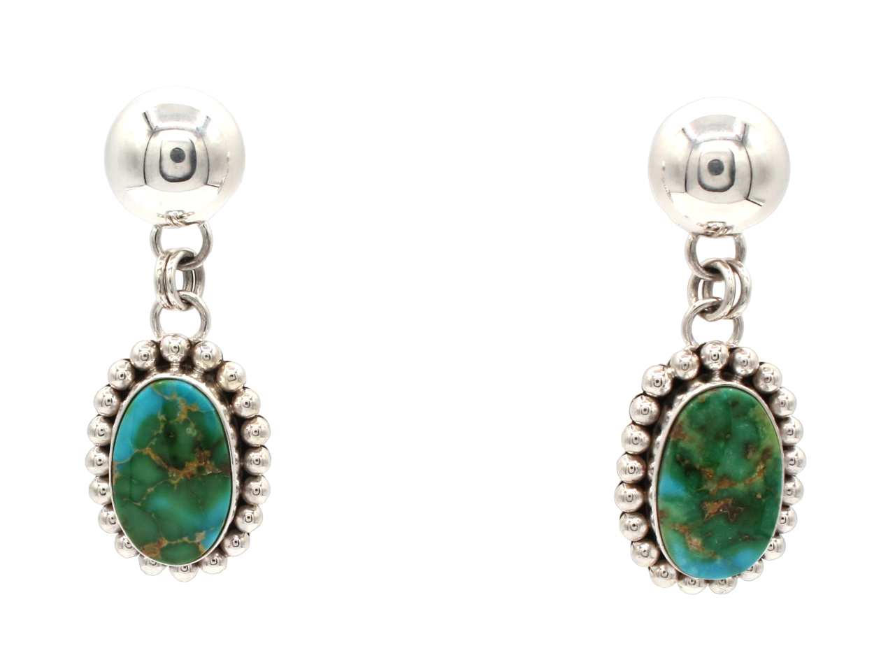 Sonoran Gold Turquoise Dangle Earrings-Jewelry-Artie Yellowhorse-Sorrel Sky Gallery