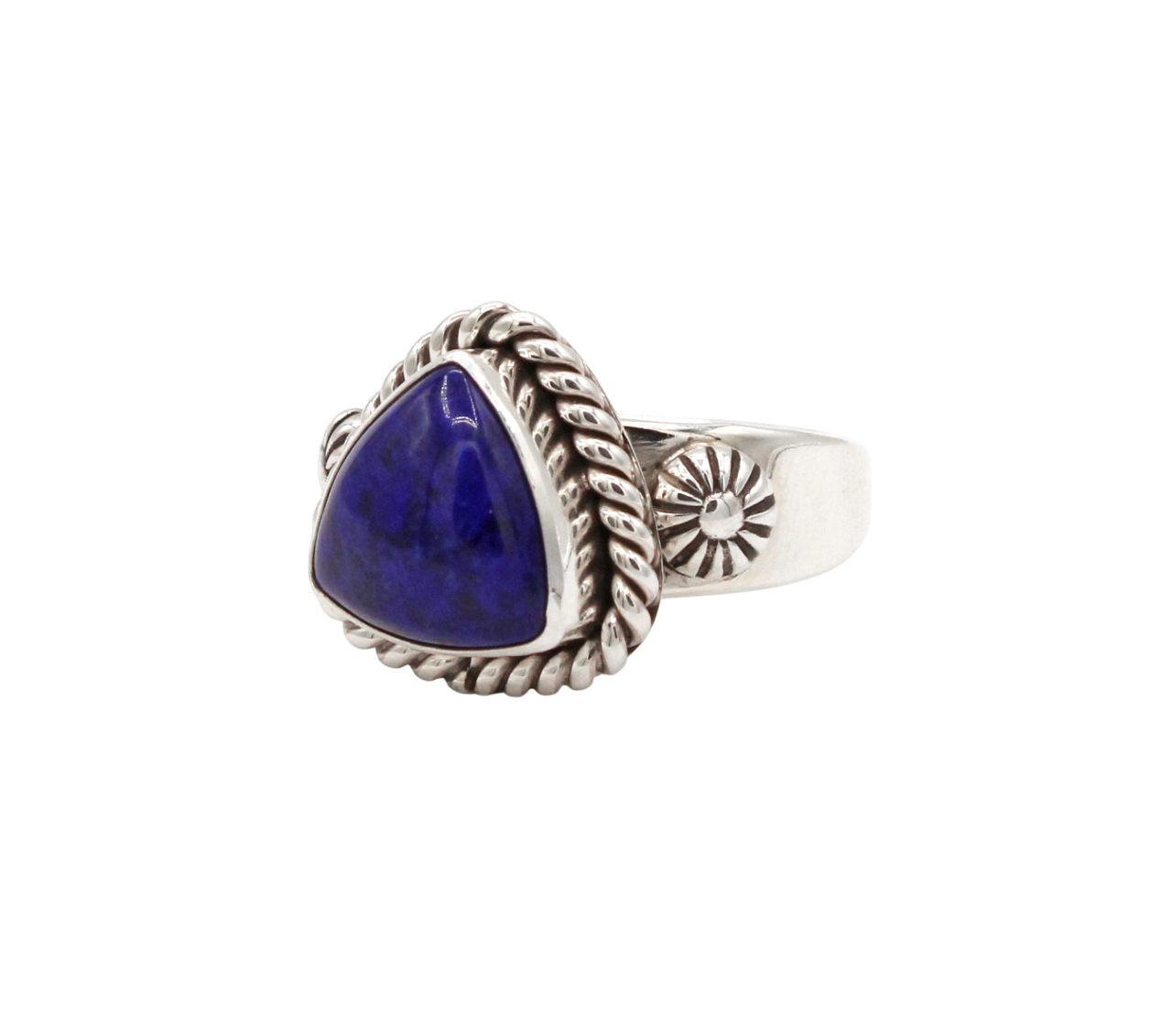 Triangle Lapis Ring-Jewelry-Artie Yellowhorse-Sorrel Sky Gallery