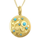 18K Gold Turquoise Creation Pendant-Jewelry-Ben Nighthorse-Sorrel Sky Gallery