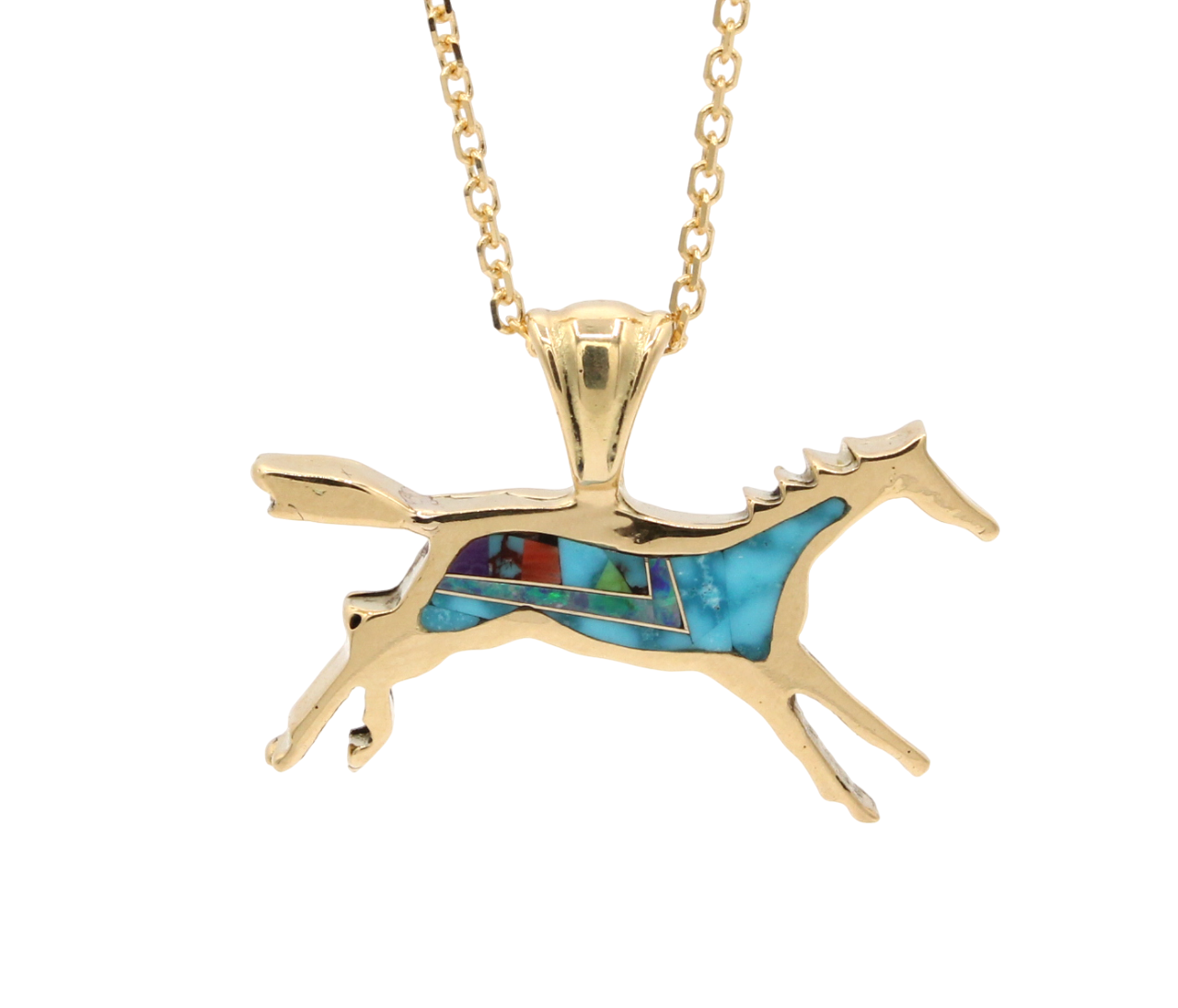 18K Small Horse Pendant-Jewelry-Ben Nighthorse-Sorrel Sky Gallery