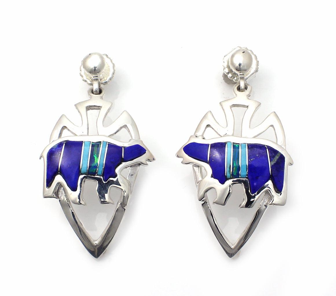 Arrow Bear Earrings-Jewelry-Ben Nighthorse-Sorrel Sky Gallery