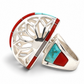 Bell Flakes/High Dome Cocktail Ring-Jewelry-Ben Nighthorse-Sorrel Sky Gallery