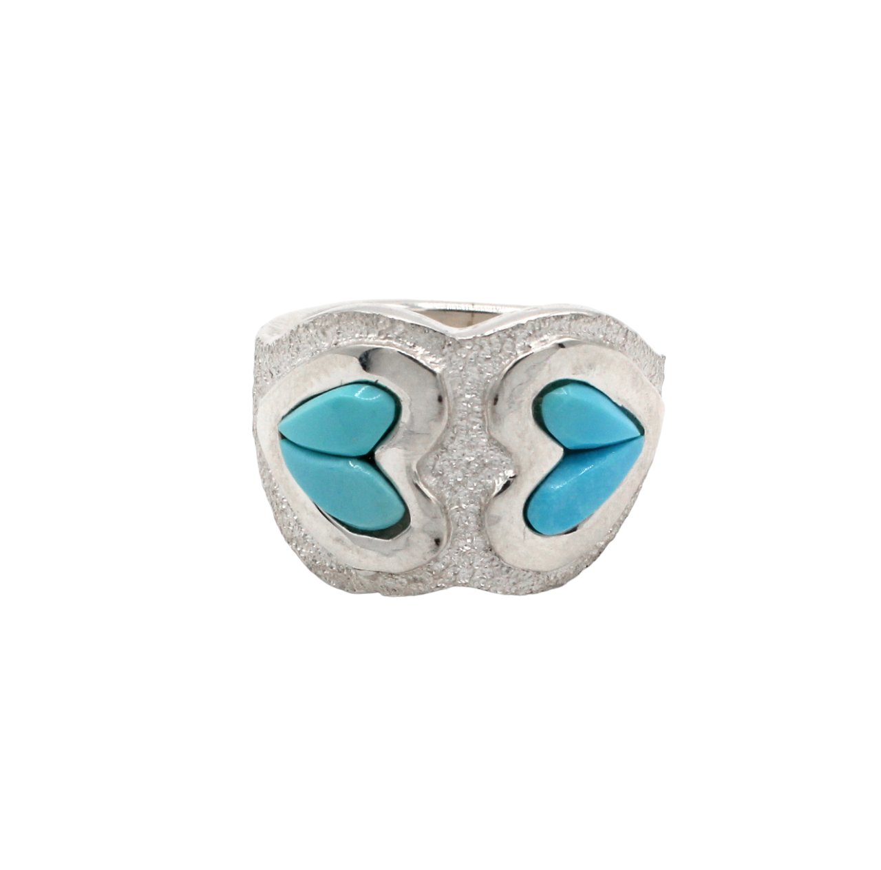 Double Hearts Ring-Jewelry-Ben Nighthorse-Sorrel Sky Gallery