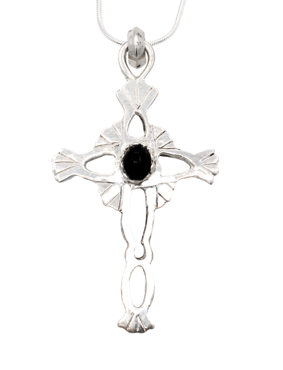 Fancy Fan Cross Pendant-Jewelry-Ben Nighthorse-Sorrel Sky Gallery