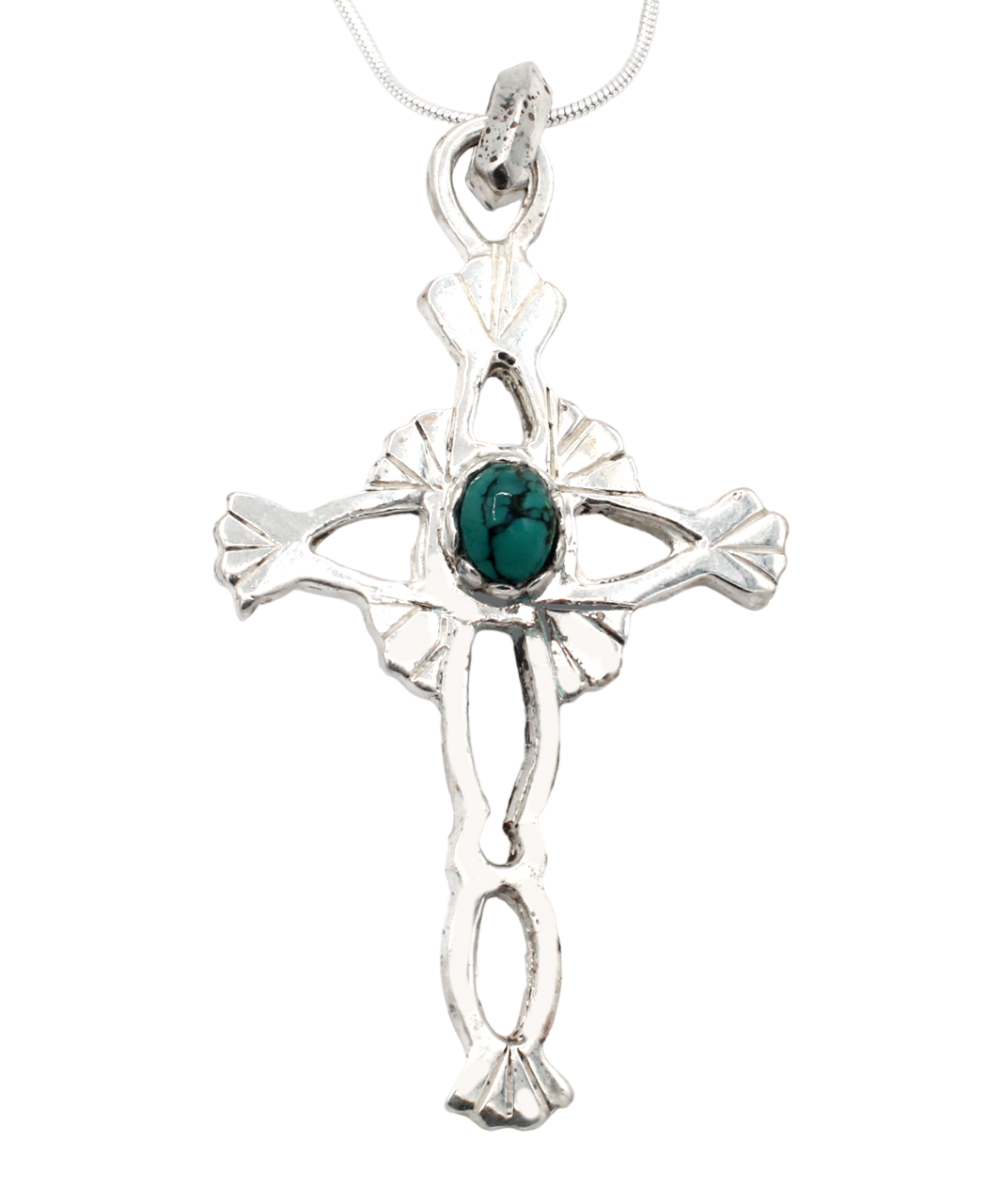 Fancy Fan Cross Pendant-Jewelry-Ben Nighthorse-Sorrel Sky Gallery