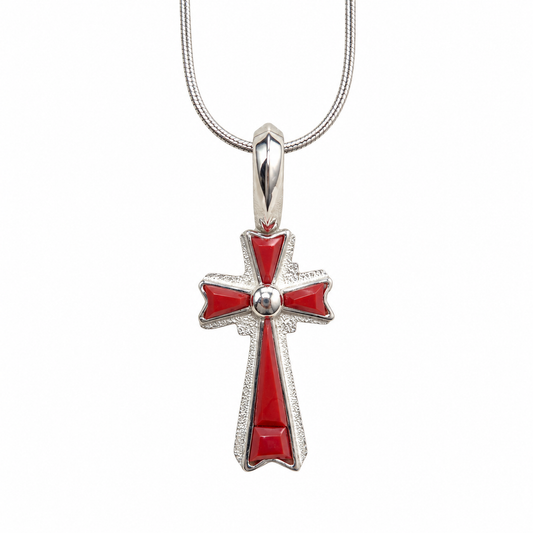 Inlay Cross Pendant-Jewelry-Ben Nighthorse-Sorrel Sky Gallery