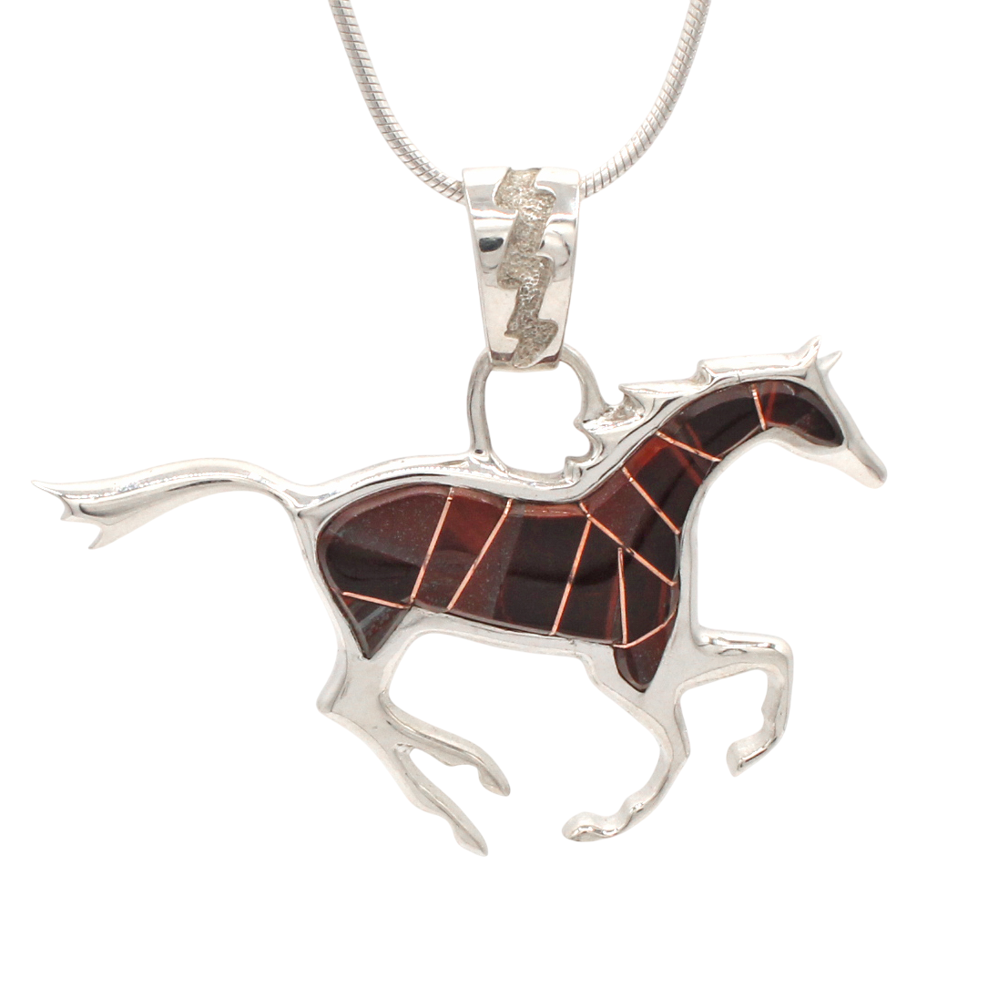 Large Running Horse Pendant-Jewelry-Ben Nighthorse-Sorrel Sky Gallery