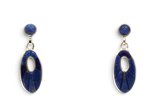 Oval with Hole Earrings-Jewelry-Ben Nighthorse-Sorrel Sky Gallery