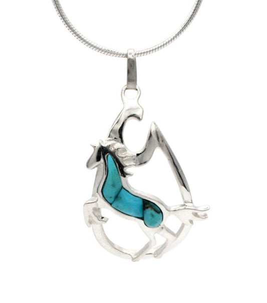 Rearing to Go Horse Pendant-Jewelry-Ben Nighthorse-Sorrel Sky Gallery