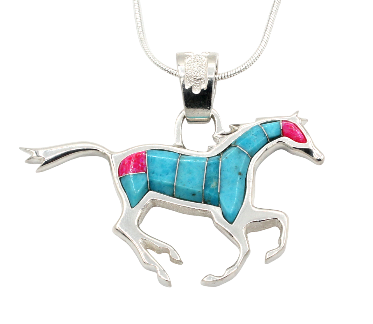 Reversible Running Horse Pendant-Jewelry-Ben Nighthorse-Sorrel Sky Gallery