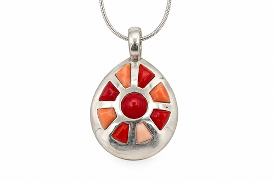 Reversible Tear Drop, Rock Art, Inlay Pendant-Jewelry-Ben Nighthorse-Sorrel Sky Gallery