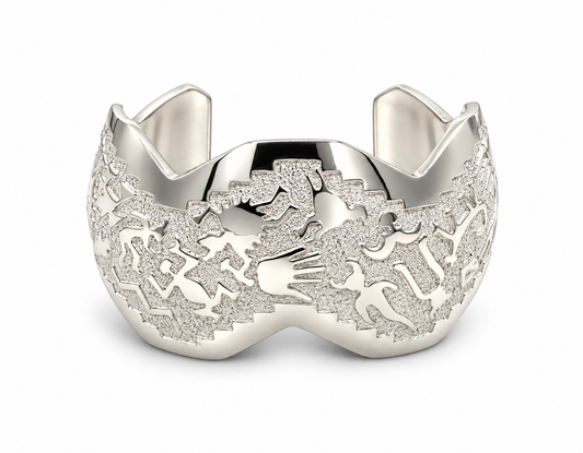 Rock Art Lightning Cuff Braceelt-Jewelry-Ben Nighthorse-Sorrel Sky Gallery