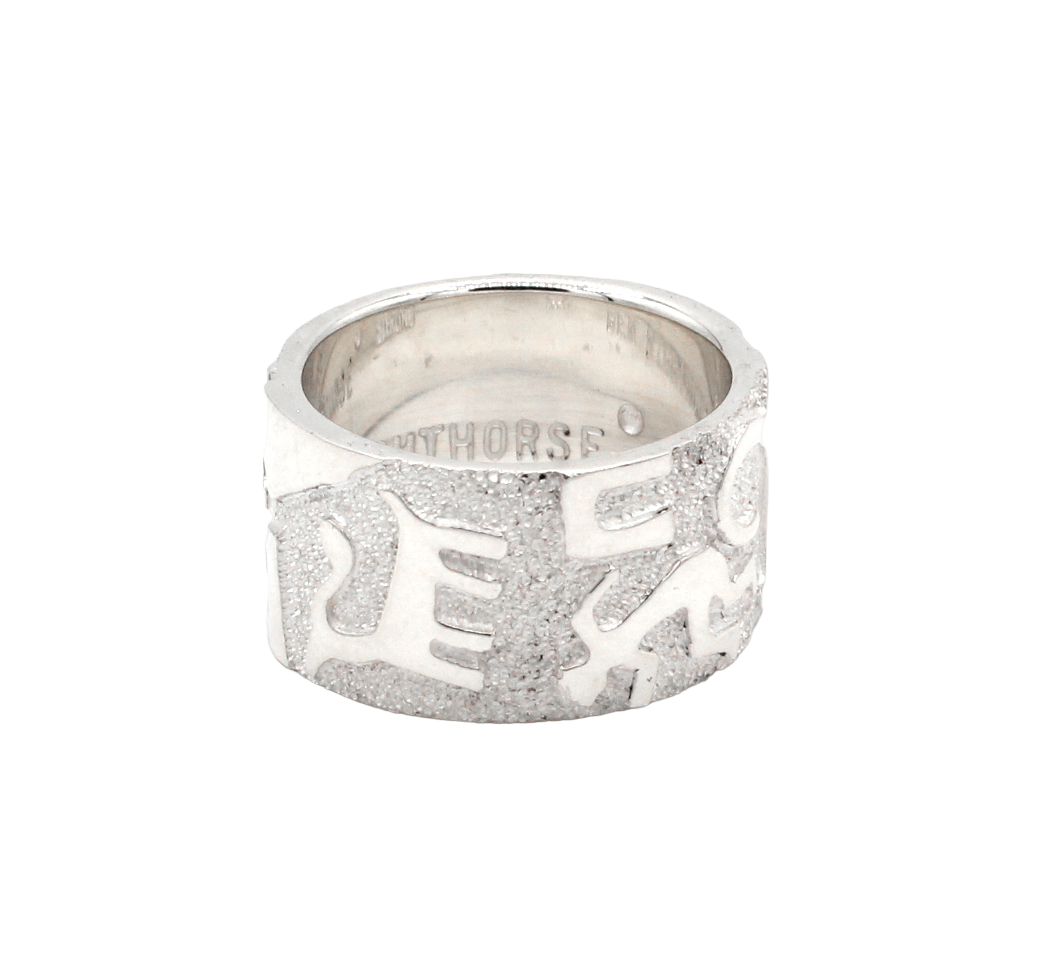 Rock Art Wedding Band Ring-Jewelry-Ben Nighthorse-Sorrel Sky Gallery