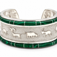 Rock Art with Two Ridges Cuff Bracelet