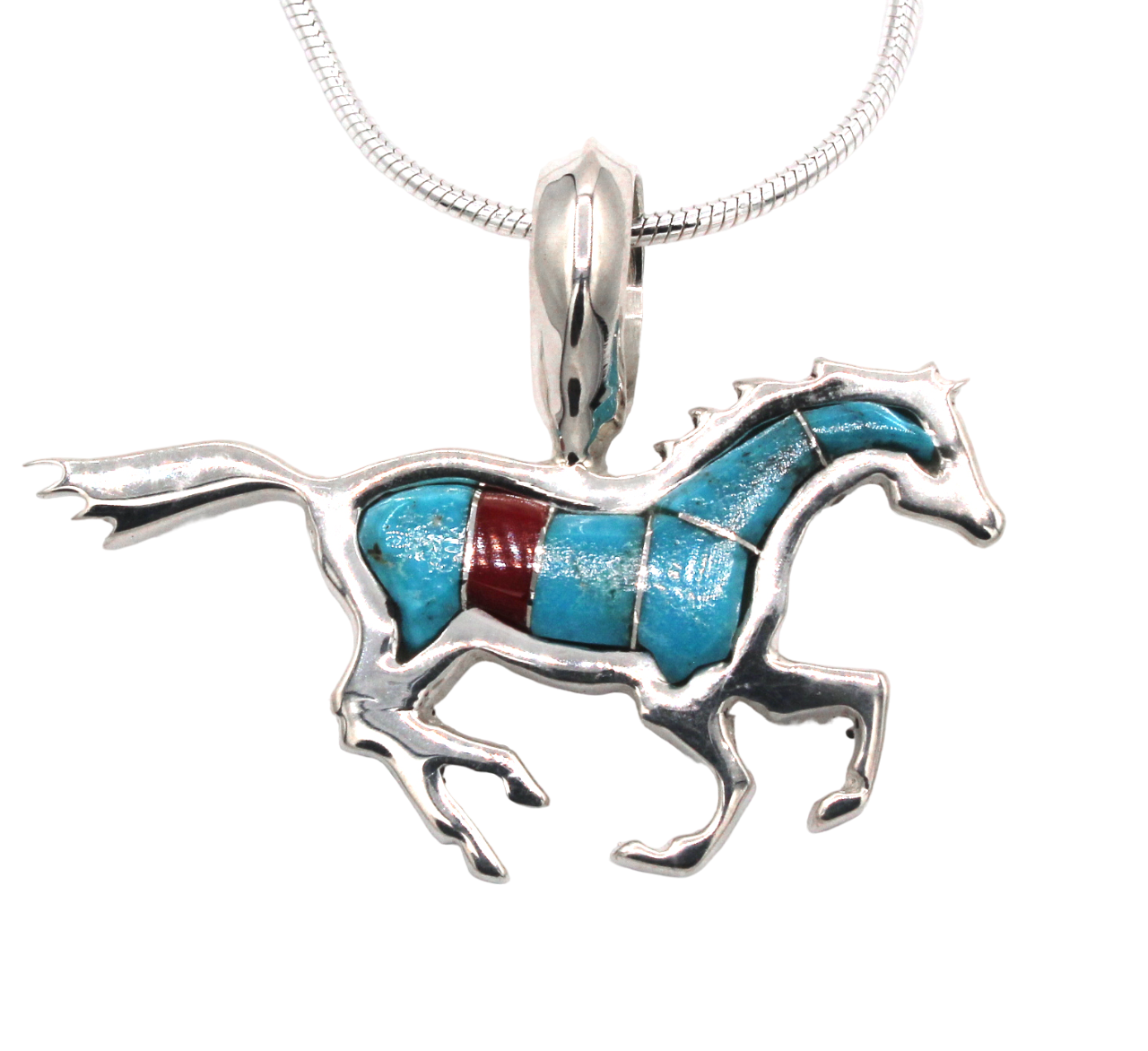 Running Horse Pendant-Jewelry-Ben Nighthorse-Sorrel Sky Gallery