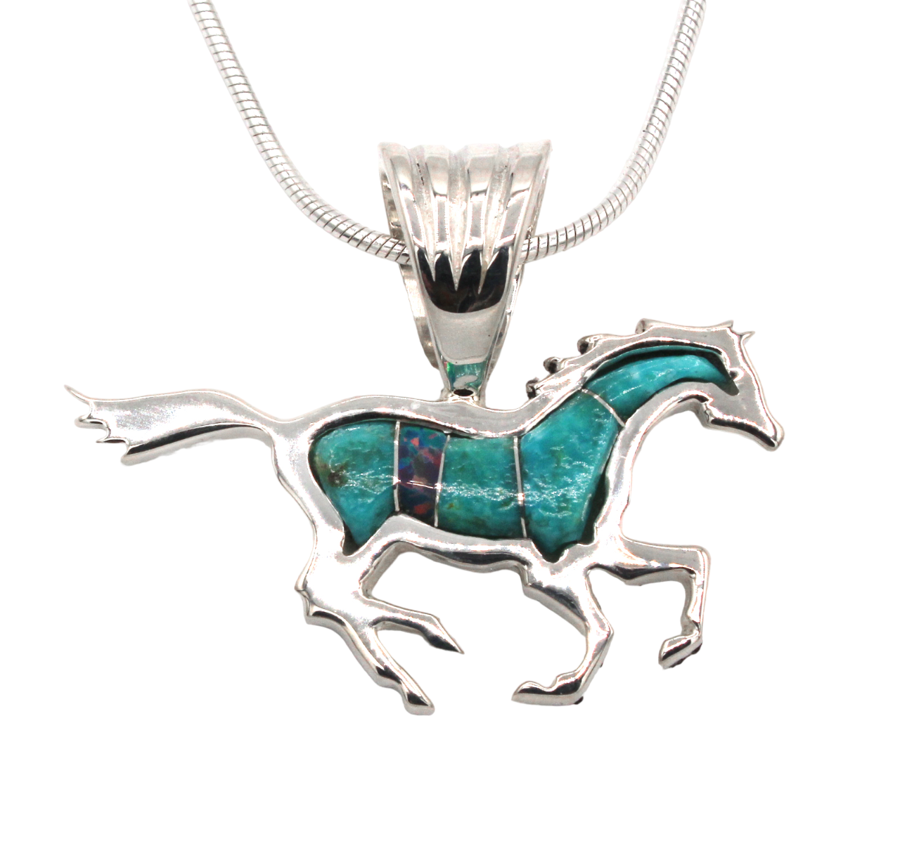 Running Horse Pendant-Jewelry-Ben Nighthorse-Sorrel Sky Gallery