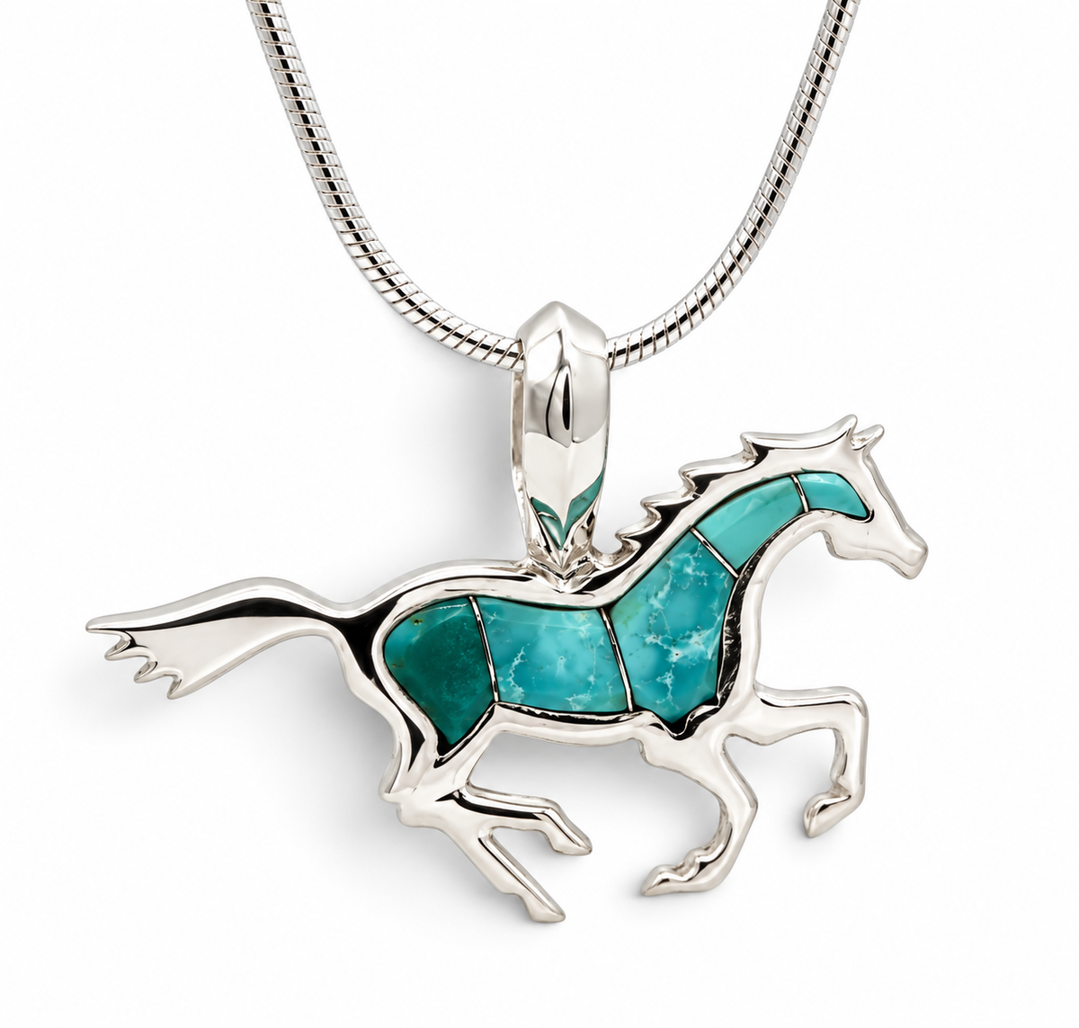 Running Horse Pendant-Jewelry-Ben Nighthorse-Sorrel Sky Gallery