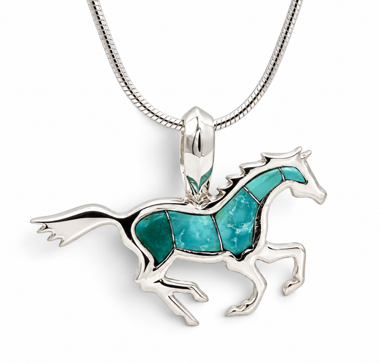 Running Horse Pendant-Jewelry-Ben Nighthorse-Sorrel Sky Gallery