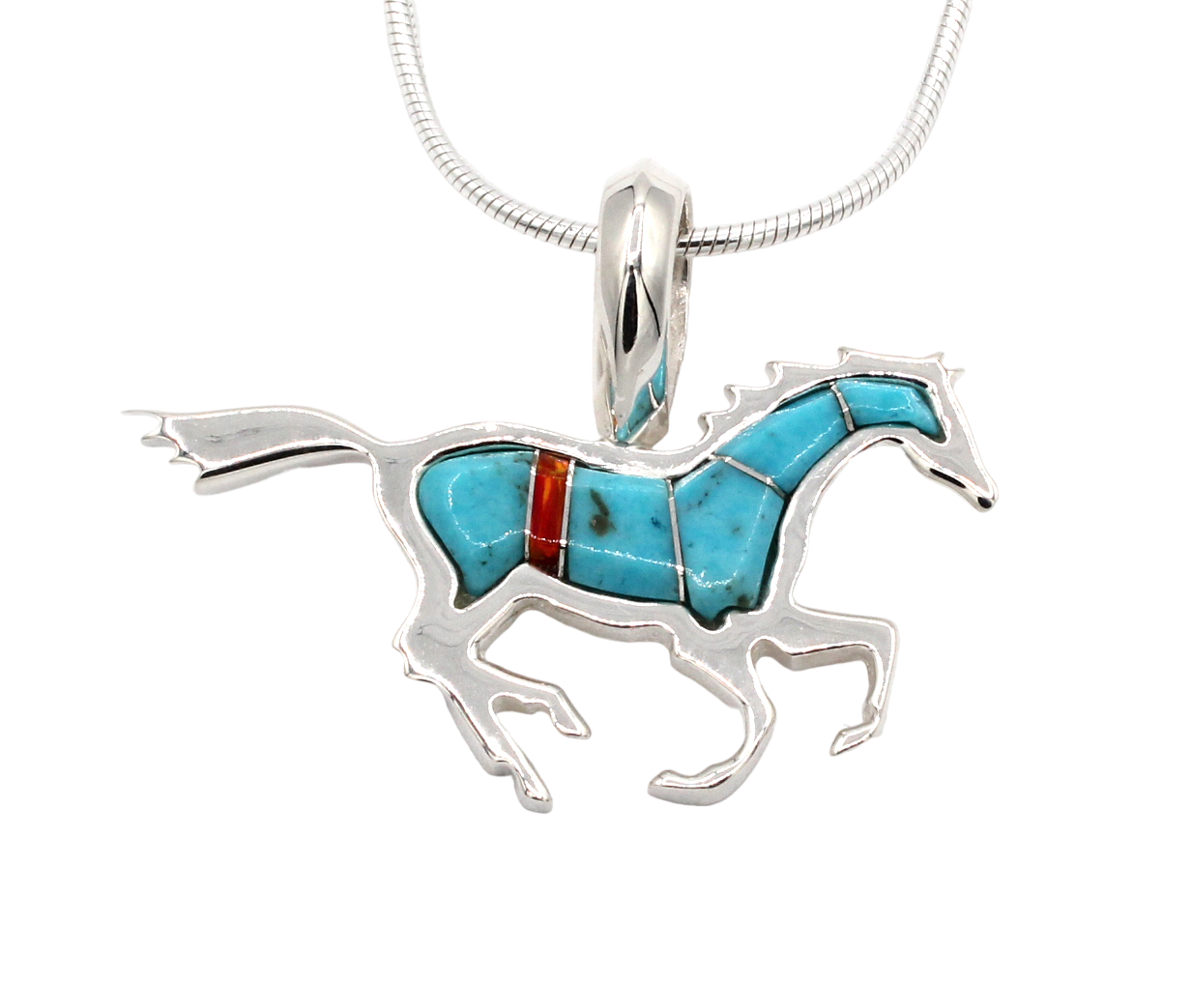 Running Horse Pendant-Jewelry-Ben Nighthorse-Sorrel Sky Gallery