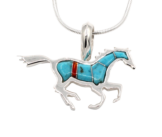 Running Horse Pendant-Jewelry-Ben Nighthorse-Sorrel Sky Gallery