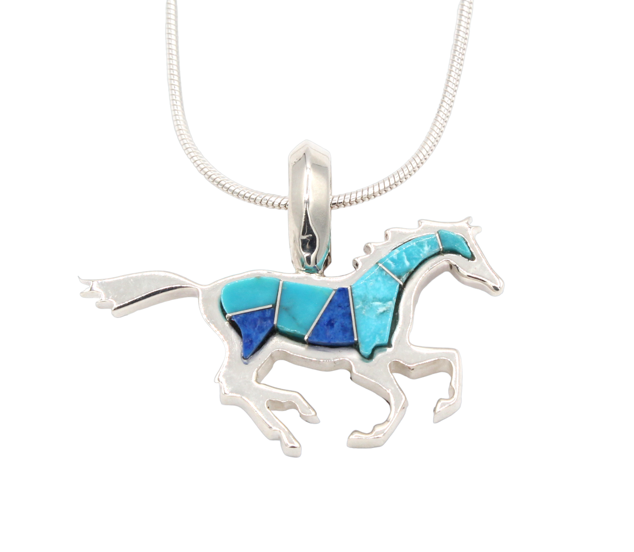Small Running Horse Pendant-Jewelry-Ben Nighthorse-Sorrel Sky Gallery