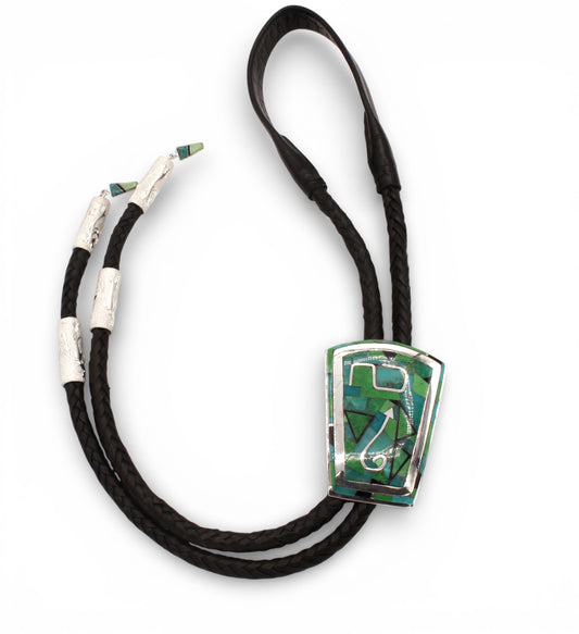 Wedge Inlay/Rock Art Bolo Tie-Jewelry-Ben Nighthorse-Sorrel Sky Gallery