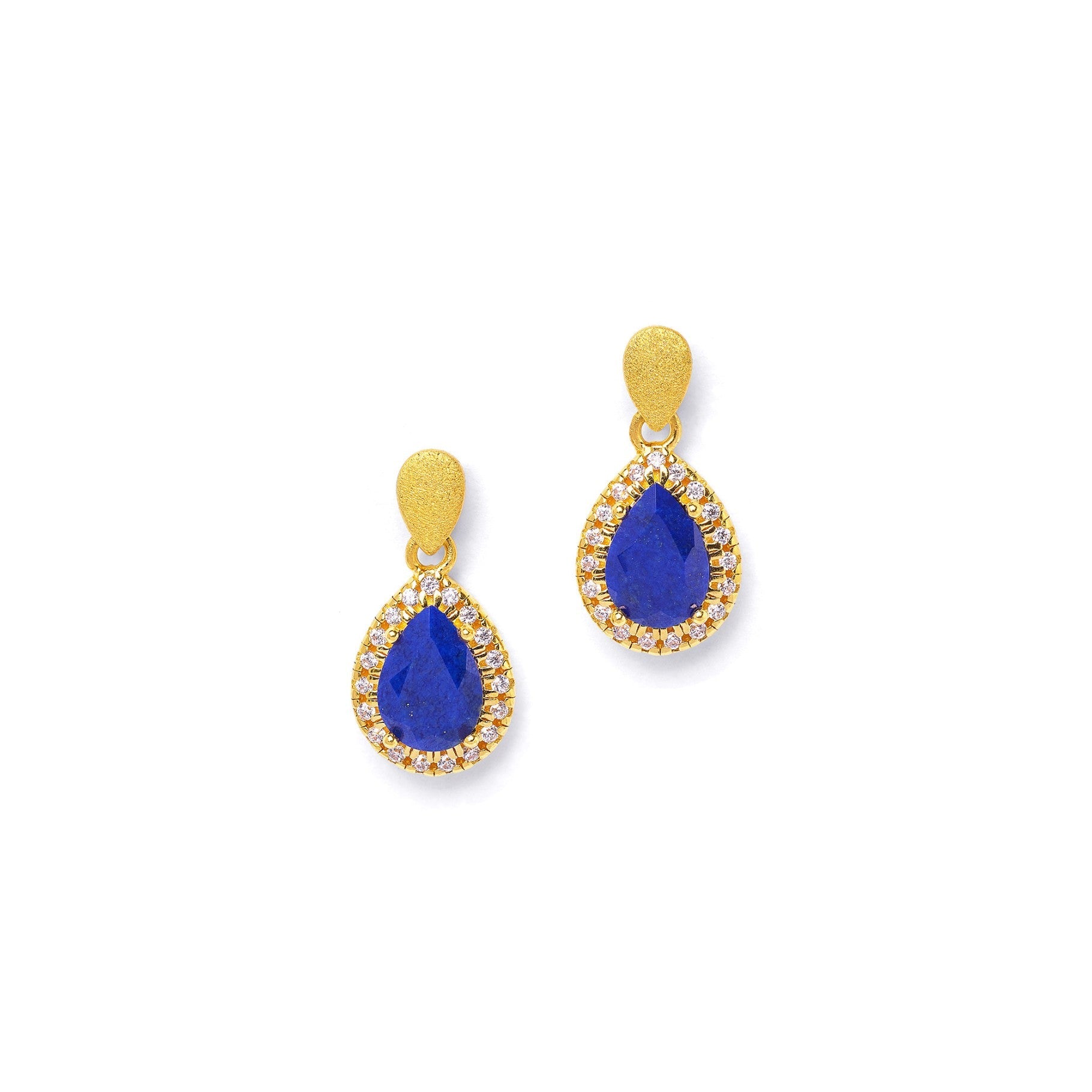 Antoinette Lapis Earrings-Jewelry-Bernd Wolf-Sorrel Sky Gallery