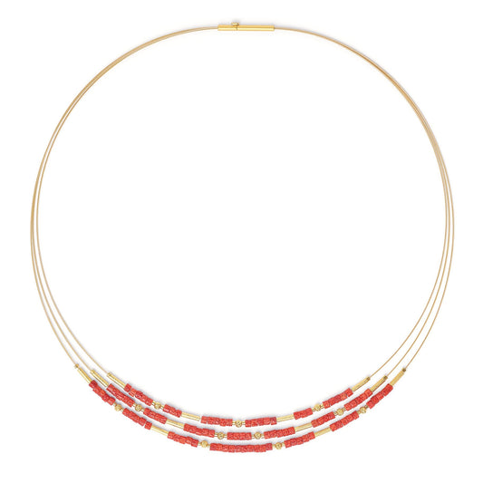 Clenifa Red Coral Necklace-Jewelry-Bernd Wolf-Sorrel Sky Gallery