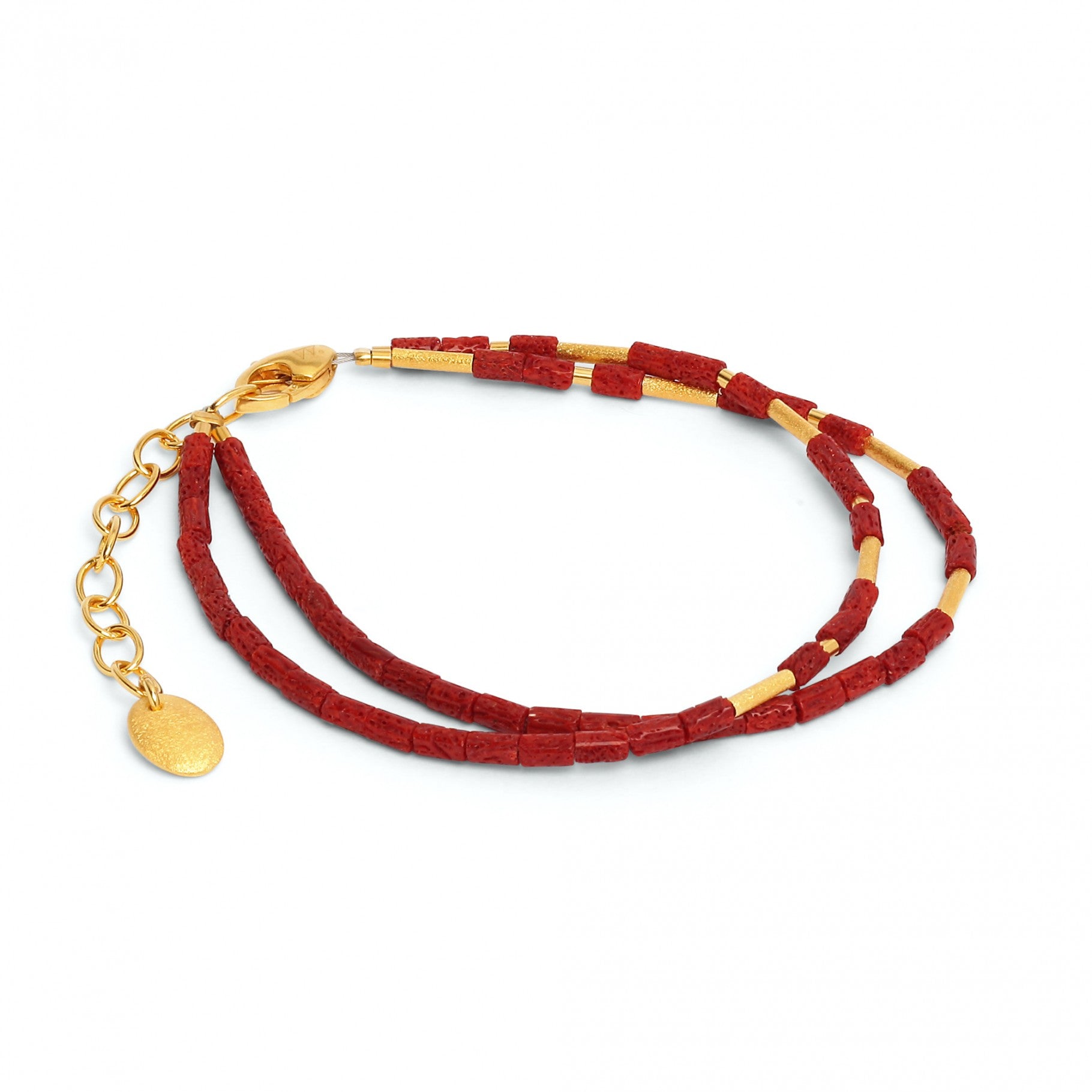 Clia Red Coral Bracelet-Jewelry-Bernd Wolf-Sorrel Sky Gallery