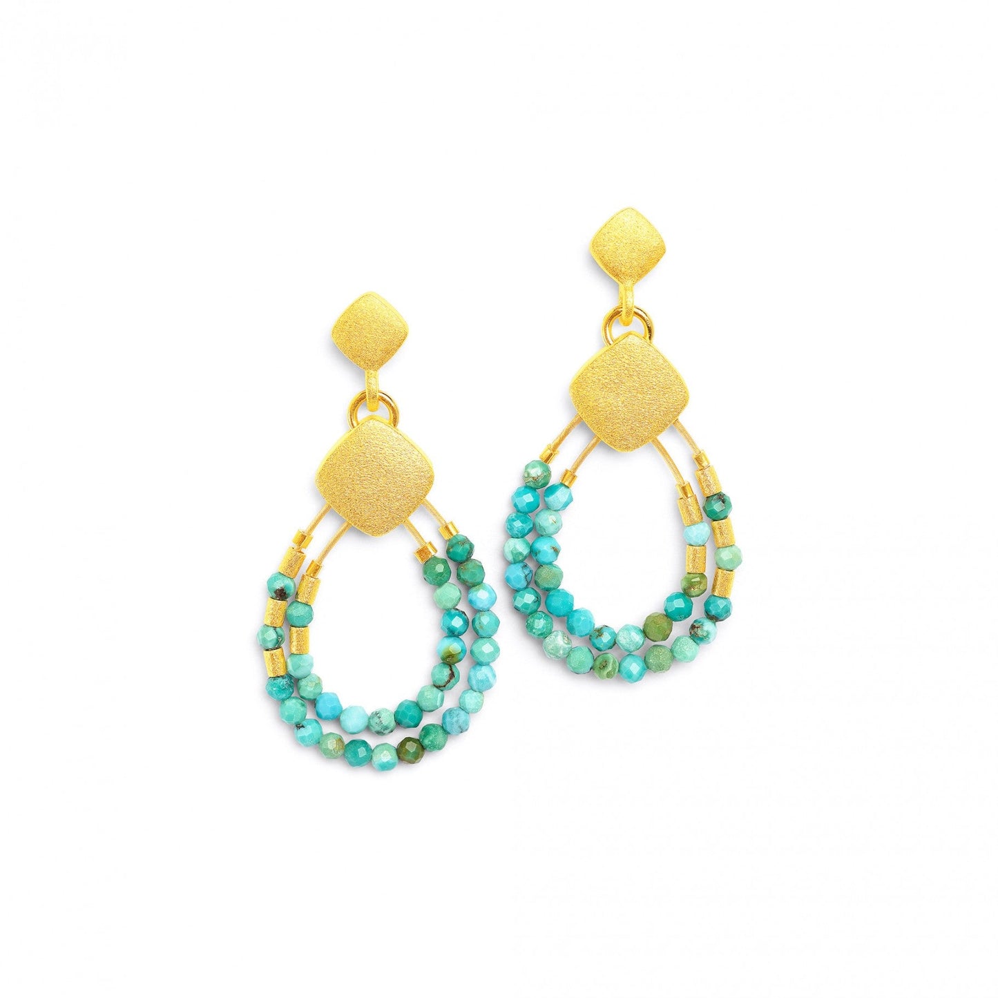 Climini Turquoise Earrings-Jewelry-Bernd Wolf-Sorrel Sky Gallery