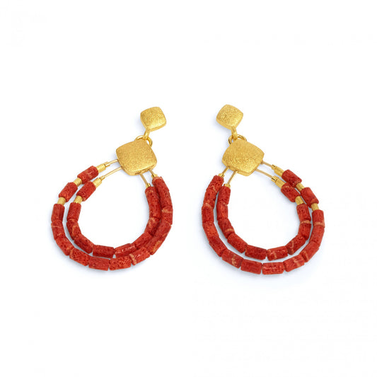 Clini Coral Earrings-Jewelry-Bernd Wolf-Sorrel Sky Gallery