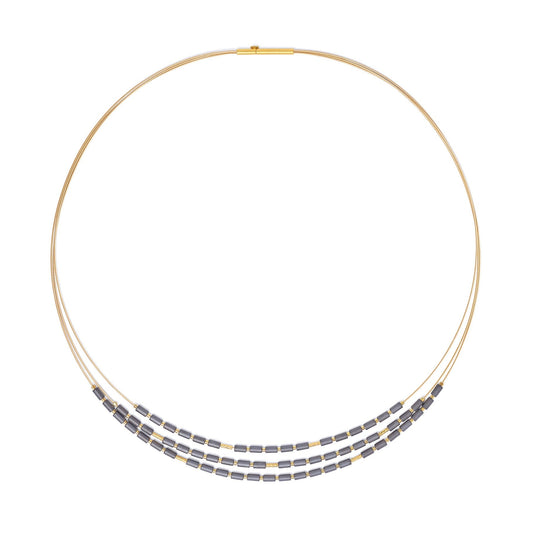 Clivera Hematine Necklace-Jewelry-Bernd Wolf-Sorrel Sky Gallery