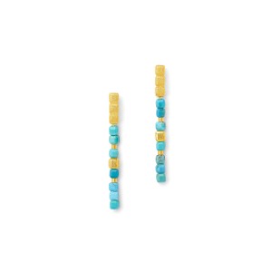 Cuseni Turquoise Earrings-Jewelry-Bernd Wolf-Sorrel Sky Gallery