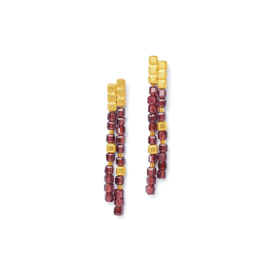 Cusenia Garnet Earrings-Jewelry-Bernd Wolf-Sorrel Sky Gallery