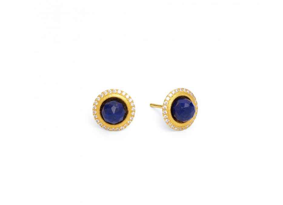 Disana Lapis Earrings-Jewelry-Bernd Wolf-Sorrel Sky Gallery