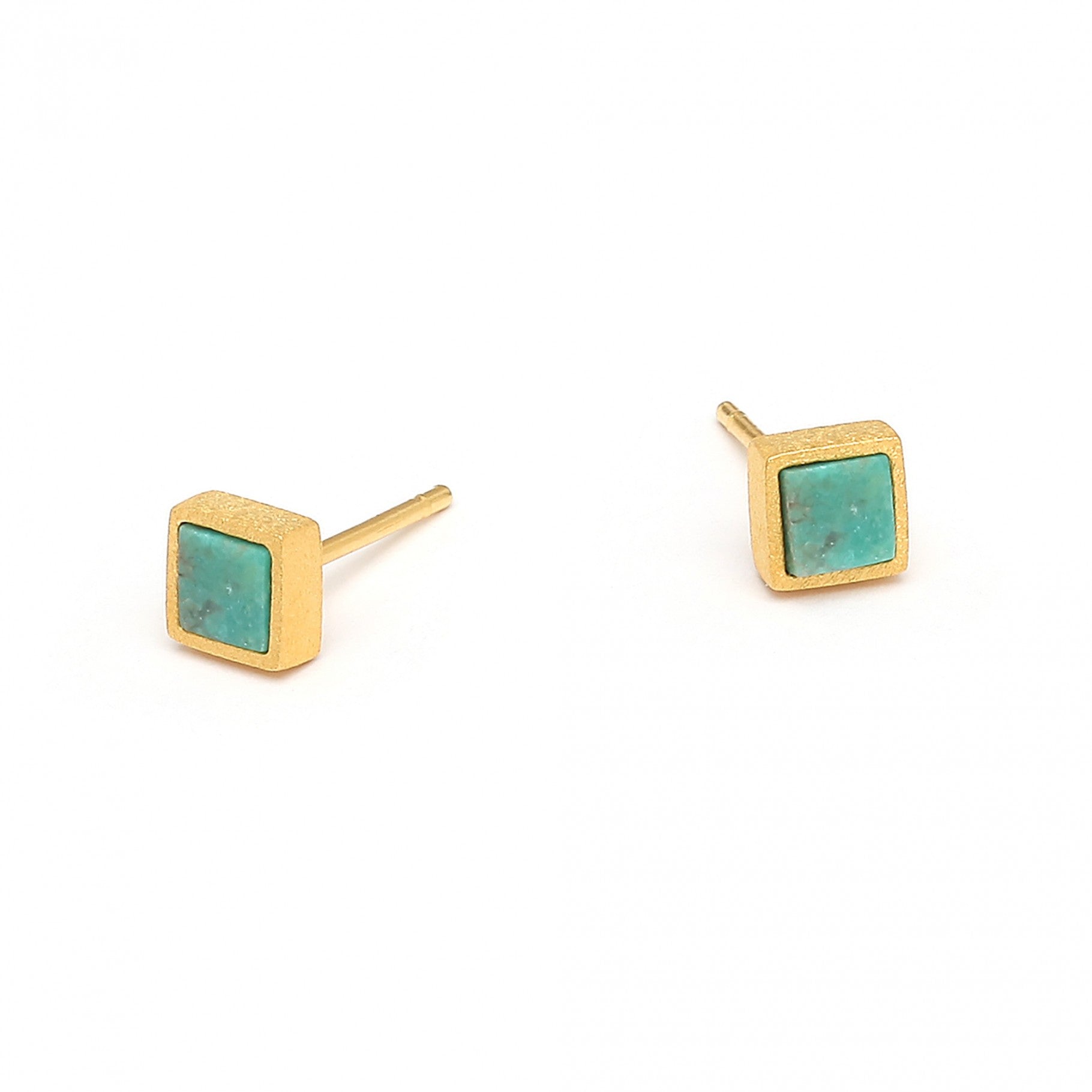 Planis Turquoise Stud Earrings-Jewelry-Bernd Wolf-Sorrel Sky Gallery